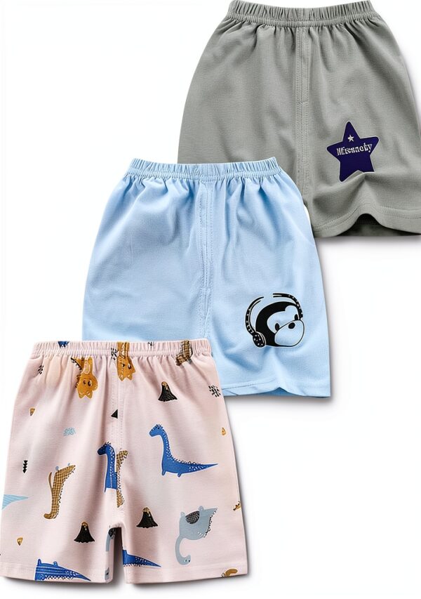 Cotton Boys Shorts 6-Pack Dinosaur Car Shark Patterns-2