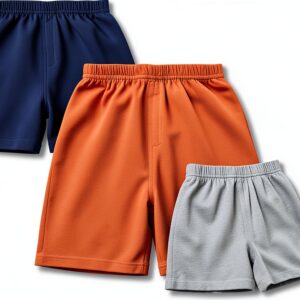 C009 Cotton Toddler Shorts Elastic Waist Unisex Baby Boys-0