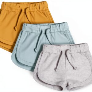 Baby Shorts Cotton Comfort Fit Unisex Drawstring Waistband-0