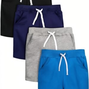 Baby Boys Cotton Shorts 4 Pack Sporty Summer Playwear-0