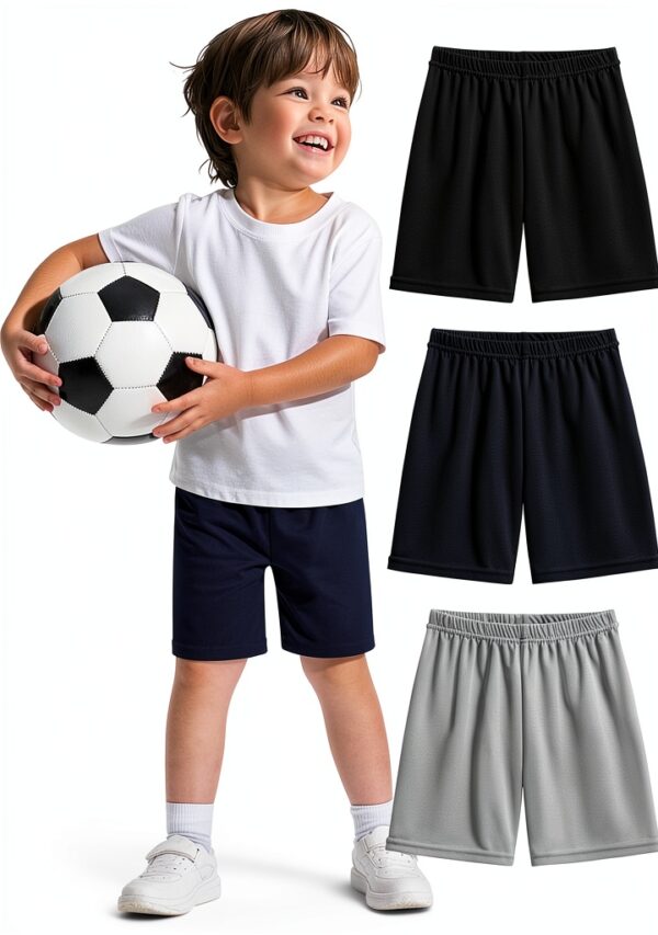 Toddler Boys Basketball Shorts Breathable Fabric Active Play-0