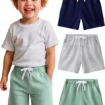 Baby Boys Shorts Soft Cotton Drawstring Waist 3 Pack-0