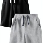 Toddler Boys Shorts French Terry Elastic Waistband Playwear-0