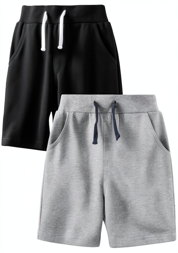 Toddler Boys Shorts French Terry Elastic Waistband Playwear-0