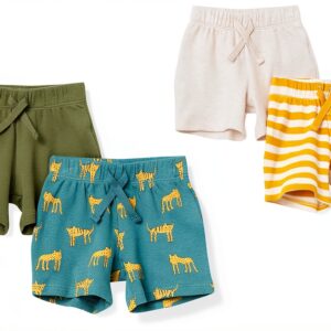 Amazon Essentials Baby Cotton Knit Pull On Shorts Unisex-0