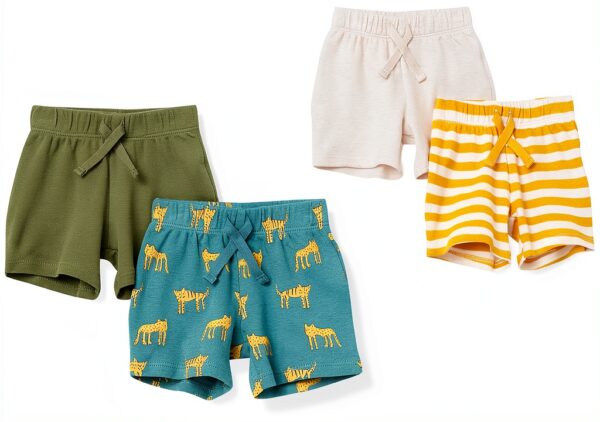 Amazon Essentials Baby Cotton Knit Pull On Shorts Unisex-0