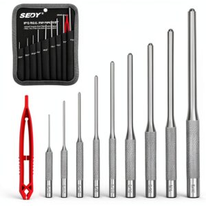 SEDY 9-Piece Pin Punch Set Chrome Vanadium Steel Tools-0