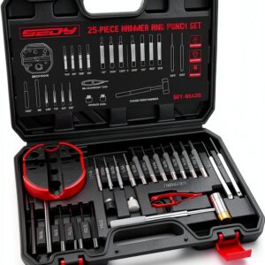SEDY 25-Piece Pin Punch Hammer Set Black Multi‑Purpose Precision Tool-0