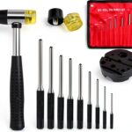 LFSEMINI Pin Punch Set with Universal Block and Double‑Sided Rubber-0