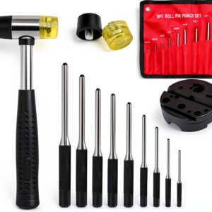 LFSEMINI Pin Punch Set with Universal Block and Double‑Sided Rubber-0