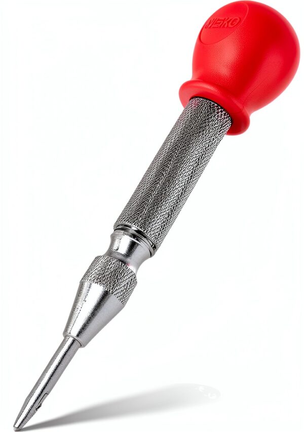 Ridgerock 5‑Inch Center Punch – Chrome Tip, Spring Loaded, 12‑Piece-0