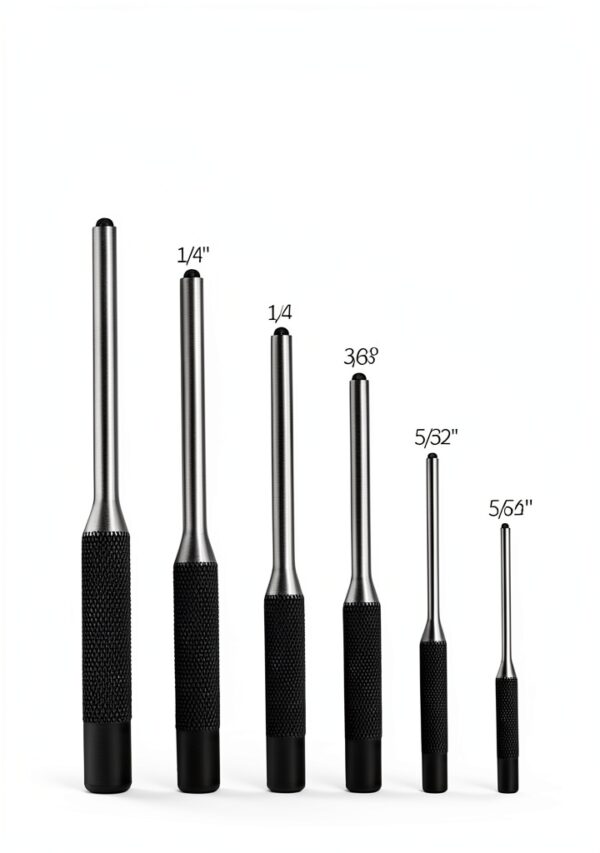 LFSEMINI Pin Punch Set with Universal Block and Double‑Sided Rubber-1