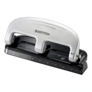 Bostitch 2220 Metal Three-Hole Punch with EZ Squeeze and Integrated-0