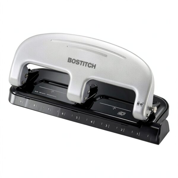 Bostitch 2220 Metal Three-Hole Punch with EZ Squeeze and Integrated-0