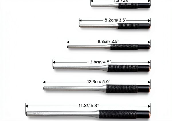 Pin Punch 9-Piece Set by Rettun Chrome Vanadium Steel-1