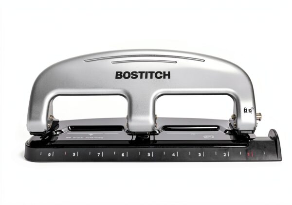 Bostitch 2220 Metal Three-Hole Punch with EZ Squeeze and Integrated-1