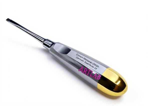 1 German Stainless Crown Remover STR Spreader Gold Handle Dental Orthodontic (CYNAMED)-3