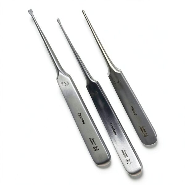3 Pack of Crown Removal and Bridge Removal Hand-Pieces - with Flat Handle - Crown Remover System - German Stainless Steel-4