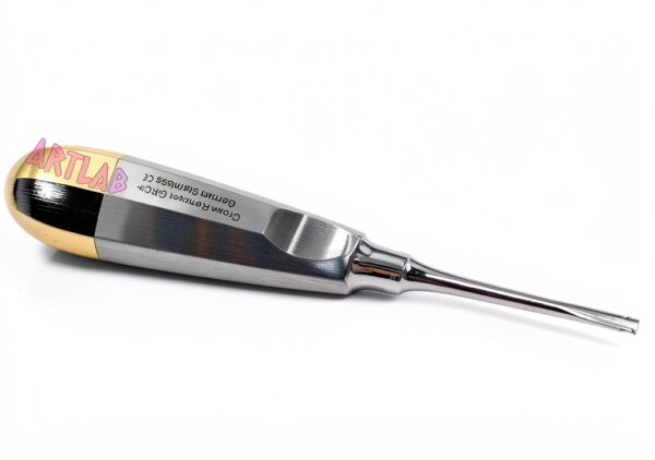1 German Stainless Crown Remover STR Spreader Gold Handle Dental Orthodontic (CYNAMED)-7