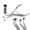 Dental Crown Gripper Remover Angled Surgical Pliers Made of Stainless Steel Comes with 10 Extra Silicone Tips Used for Removing Adjusting Temporary Crown Orthodontic Instrument-1