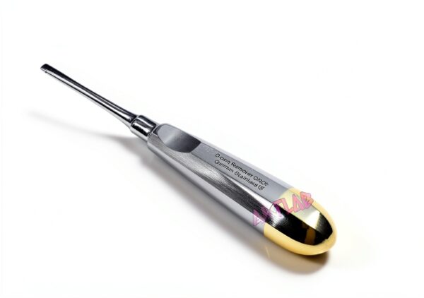 1 German Stainless Crown Remover STR Spreader Gold Handle Dental Orthodontic (CYNAMED)-2