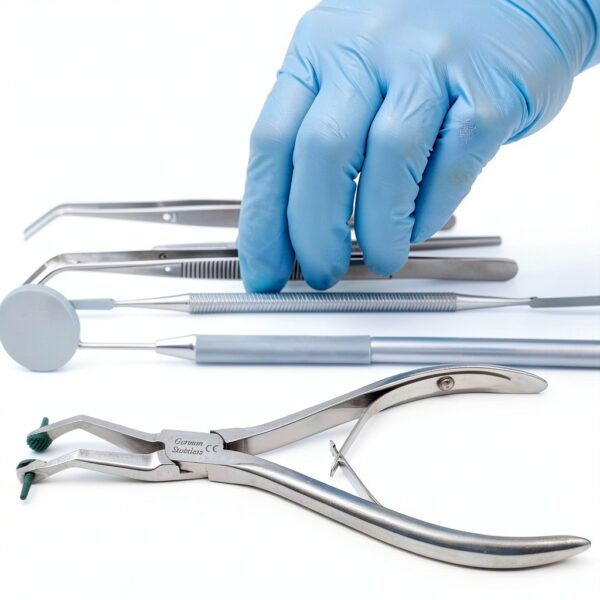 Dental Crown Gripper Remover Angled Surgical Pliers Made of Stainless Steel Comes with 10 Extra Silicone Tips Used for Removing Adjusting Temporary Crown Orthodontic Instrument-6